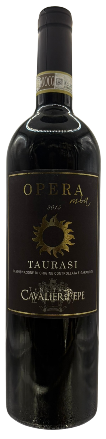 Taurasi Opera Mia della Tenuta Cavalier Pepe.